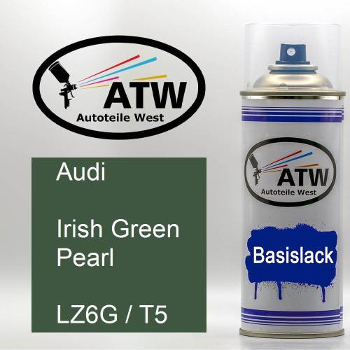 Audi, Irish Green Pearl, LZ6G / T5: 400ml Sprühdose, von ATW Autoteile West.